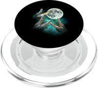 Trois Alligators hurlent à la Lune 3 Loups Parodie drôle PopSockets PopGrip pour MagSafe