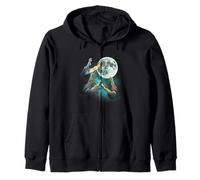 Trois Alligators hurlent à la Lune 3 Loups Parodie drôle Sweat à Capuche