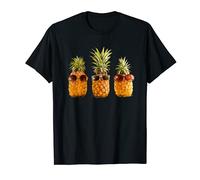 Trois ananas avec des lunettes de soleil été Aloha Cool T-Shirt
