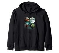 Trois Armadillos hurlent à la Lune 3 Loups Parodie drôle Sweat à Capuche