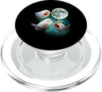Trois Axolotls hurlent à la Lune 3 Loups Parodie drôle PopSockets PopGrip pour MagSafe