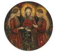 Trois Belles mères 1000pcs (67.5x67.5cm) Puzzle pour Adultes - Red Tournesols Ready for The Holiday,Jouet De DIY