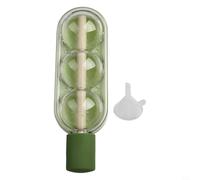 Trois boules de glace pour enfants avec paille pour faire de délicieuses glaces pour les journées chaudes et les événements familiaux (vert)