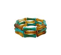 Trois bracelets élastiques avec perles acryliques et colorées, vêtements à porter tous les jours, One Size, Agate