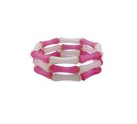 Trois bracelets élastiques avec perles acryliques et colorées, vêtements à porter tous les jours, One Size, Agate