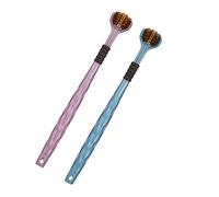 Trois brosse à dents à tête, brosse à dents sensorielle 2x | Bro sse d ents à cheveux moelleuse à trois côtés de 7,48 pouces portables, adulte pour hommes, femmes sa poignée ergonomique et ses ingénie