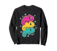 Trois caméléons colorés Sweatshirt