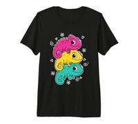 Trois caméléons colorés T-Shirt Haut de Gamme