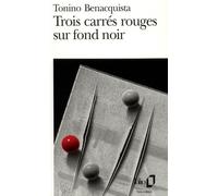 Trois Carrés Rouges Sur Fond Noir