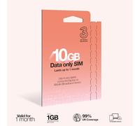 Trois Cartes SIM Haut débit Mobiles PAYG, préchargées avec 10 Go de données Qui durent jusqu'à 1 Mois