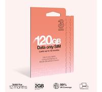 Trois Cartes SIM Haut débit Mobiles PAYG, préchargées avec 120 Go de données Qui durent jusqu'à 12 Mois