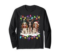 Trois Cavaliers King Charles Spaniel Noël Femme Homme Chien Manche Longue