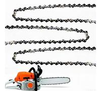 Trois chaînes pour tronçonneuses de 40 cm de long, 60 éléments d'entraînement, 1,3 mm, mini chaînes de rechange à faible rebond, compatibles avec MS271 et autres modèles. (16" 60DL 3/8"LP 271)