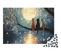 Trois Chatons sereins Puzzle 1000 Pièces Jouet De Défi Adultes Et Personnes Âgées De Plus De 12 Ans Puzzle De Plaisir Familial Défi Éducatif Cadeau De Décoration Intérieure 70x50cm/1000pcs