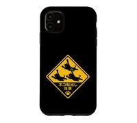 Trois Chats Noirs Volant sur Une Plaque de Rue du Japon Drôle Coque pour iPhone 11