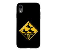 Trois Chats Noirs Volant sur Une Plaque de Rue du Japon Drôle Coque pour iPhone XR