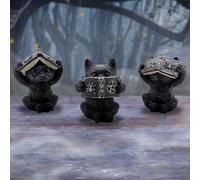 Trois Chats Sorciers Noirs De Sorts NEMESIS NOW