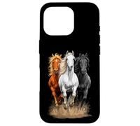 Trois Chevaux au Galop | Style équestre et Western Coque pour iPhone 16 Pro