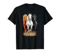 Trois Chevaux au Galop | Style équestre et Western T-Shirt
