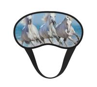Trois chevaux blancs,Masques de sommeil occultants, cache-yeux couvrants, masques de sommeil anti-lumière