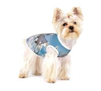 Trois Chevaux Blancs,T-Shirt sans Manches en Coton pour Animaux de Compagnie, Gilet Respirant, Extensible et Doux,M
