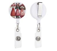 Trois chiens portant des pulls tricotés confortables, porte-badge rétractable, porte-badge pour médecin, infirmière, étudiant, employé de bureau