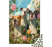 Trois Chiots Cadeau Unique Décoration Intérieure Rosière Jeu ÉduChatif Challenge Toy Adultes & Enfants des 14 Ans 38x26cm/1000pcs