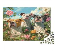 Trois Chiots |Rosière| Puzzles Amusants en Famille 1000pcs (75x50cm) Adultes