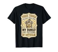 Trois Choses à ne Pas déranger avec ma Famille - Le Chien Rottweiler T-Shirt