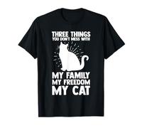 Trois choses à ne pas embêter avec ma famille, mes chats, mes animaux T-Shirt