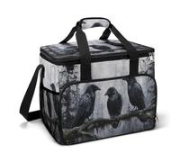Trois corbeaux noirs Sac isotherme de plage isotherme portable anti-fuite avec bandoulière