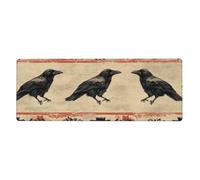 Trois corbeaux Tapis de souris avec base en caoutchouc antidérapant et bords cousus Grand tapis de souris pour gaming PC de bureau 30 x 80 cm