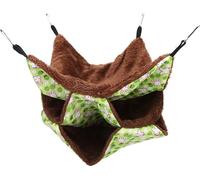 Trois couches petit animal hamac chaud Hanging lit sac de couchage pour hamster sucre Gilder Squirrelgreen