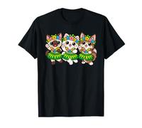 Trois couronnes de Fleurs Tropicales pour Chatons Hula T-Shirt