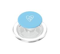 Trois cœurs à l'intérieur Grand cœur Esthétique Bleu Layette PopSockets PopGrip pour MagSafe