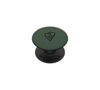 Trois cœurs à l'intérieur Grand cœur Esthétique Vert Sauge PopSockets PopGrip Adhésif