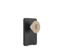 Trois cœurs esthétiques Beige/Marron Clair PopSockets PopWallet pour MagSafe