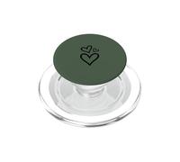 Trois cœurs esthétiques Vert Sauge PopSockets PopGrip pour MagSafe