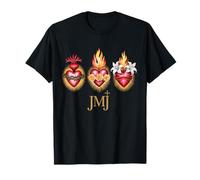 Trois cœurs sacrés de Jésus, Marie et Joseph - Saint catholique T-Shirt
