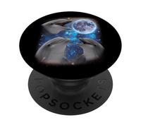 Trois Dauphins Hurlant à la Lune Bizarre Meme Dauphin PopSockets PopGrip Adhésif