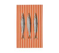 Trois drapeaux de maison de jardin à rayures orange et blanc, 9,1 x 1,5 m, bannière de vœux avec œillets, décoration d'intérieur ou d'extérieur
