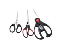 Trois ensembles de ciseaux cuisine en acier inoxydable, os poulet multifonctionnels et puissants pouvant tenir les mains noyer