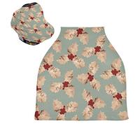 Trois Feuilles Roses Housse de Canopée pour Poussette,Siège de Voiture pour Bébé Dais Siège Auto Couverture D'Allaitement Pare-Soleil Respirant Extensible pour Bébé