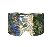 Trois feuilles tropicales,Masque pour les yeux bloquant la lumière Cache-yeux et cache-oreilles pour le sommeil