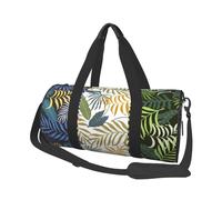 Trois Feuilles Tropicales, Sac de Voyage de Grande capacité, Sac à Main Rond, Sac de Voyage de Sport, fourre-Tout, Sac de Fitness