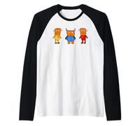 Trois Fous d'halloween Manche Raglan