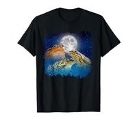 Trois grenouilles drôles hurlent à la lune Trois grenouilles T-Shirt