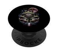 Trois Grenouilles Hurlant vers la Lune Style rétro Vintage des années 90 PopSockets PopGrip Adhésif