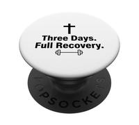 Trois Jours Jésus Christ Gym Powerlifting PopSockets PopGrip Adhésif