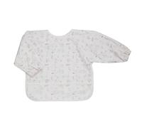 Trois Kilos Sept Bavoir tablier manches longues écru – Déperlant avec récupérateur, lavable 30°C